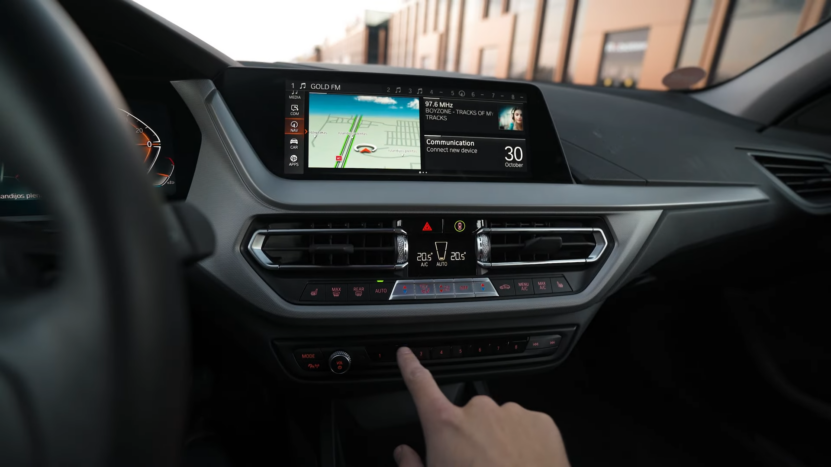 Close-Up of The BMW 1 Series Dashboard and Infotainment System