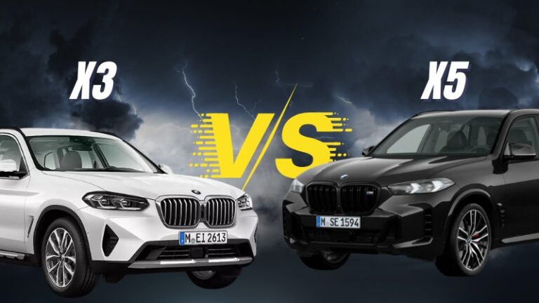 BMW X3 vs. X5 Comparison Image Showing the Two Models Side by Side