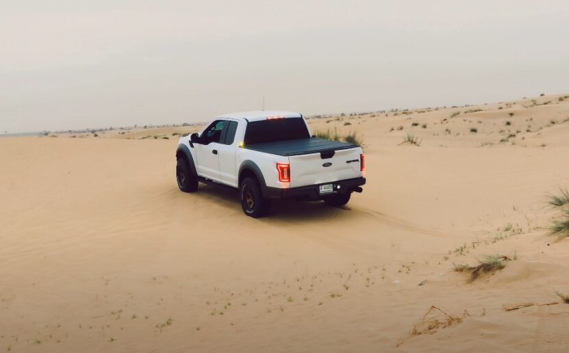 Ford Ranger Raptor truck in the desert