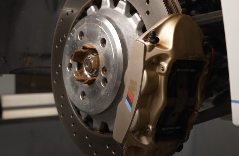 Close up of a BMW brake