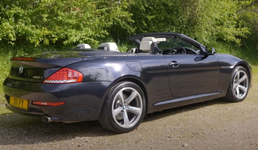 Blue BMW M6 F13 convertible